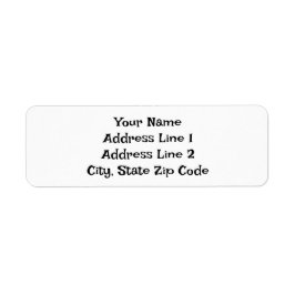 Fun Black Letters on White, Plain Address Labels ラベル