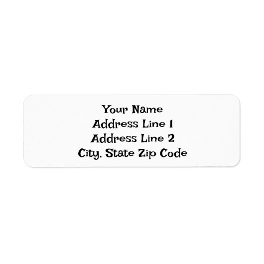 Fun Black Letters on White, Plain Address Labels ラベル (正面)