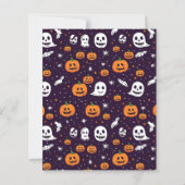Fun Black & Orange Boo Halloween Invitation (裏面)