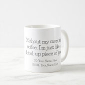 FUN BLACK & WHITE freehand drawing original コーヒーマグカップ (正面右)