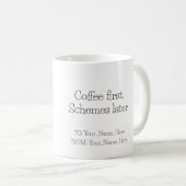 FUN BLACK & WHITE freehand drawing original コーヒーマグカップ (正面右)