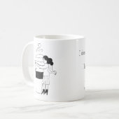 FUN BLACK & WHITE freehand drawing original コーヒーマグカップ (正面左)