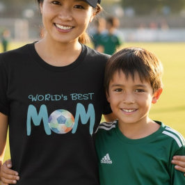 Fun Black World's Best Soccer Mom Mother's Day  Tシャツ