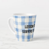 Fun Blue and White Sarcastic quote for teachers カフェラテマグ (左アングル)