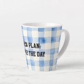 Fun Blue and White Sarcastic quote for teachers カフェラテマグ (右アングル)