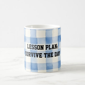 Fun Blue and White Sarcastic quote for teachers コーヒーマグカップ