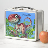 Fun Blue Dinosaur メタルランチボックス (インサイチュ)