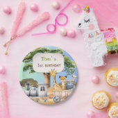 Fun Blue Safari Party ペーパープレート (パーティー)