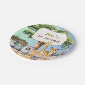 Fun Blue Safari Party ペーパープレート (アングル)