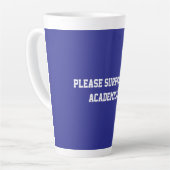 Fun Blue Sarcastic quote for teachers カフェラテマグ (左アングル)