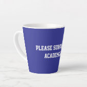 Fun Blue Sarcastic quote for teachers カフェラテマグ (左アングル)