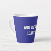 Fun Blue Sarcastic Quote Teacher カフェラテマグ (左アングル)