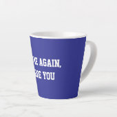 Fun Blue Sarcastic Quote Teacher カフェラテマグ (右アングル)