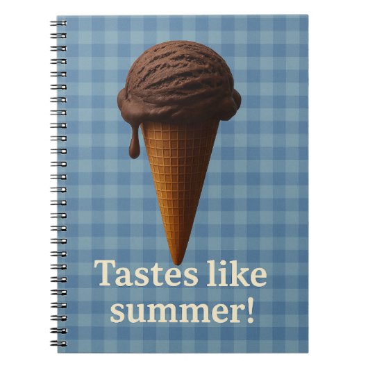 Fun Blue Spiral School Notebook ノートブック (正面)