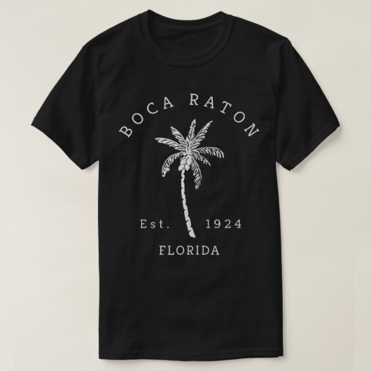 Fun Boca Raton Florida Beach Palm Tree Novelty Art Tシャツ (デザイン正面)