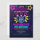 Fun Bowling Birthday Girl 招待状 (正面)