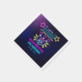 Fun Bowling Neon  Birthday Girl スタンダードカクテルナプキン (角)