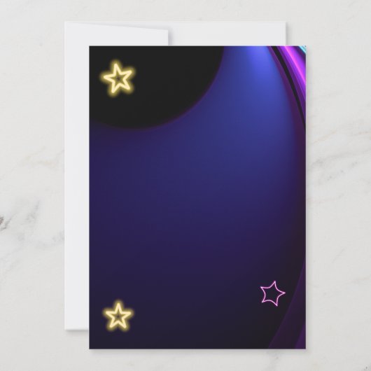 Fun Bowling party Design for Girls 招待状 (裏面)