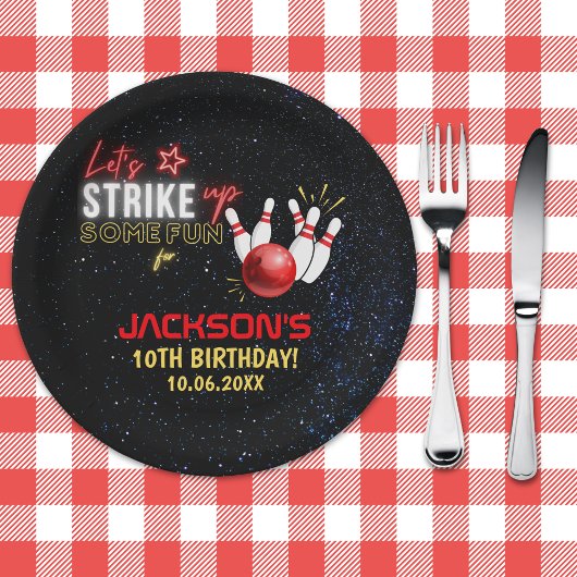 Fun Bowling party for Kids ペーパープレート