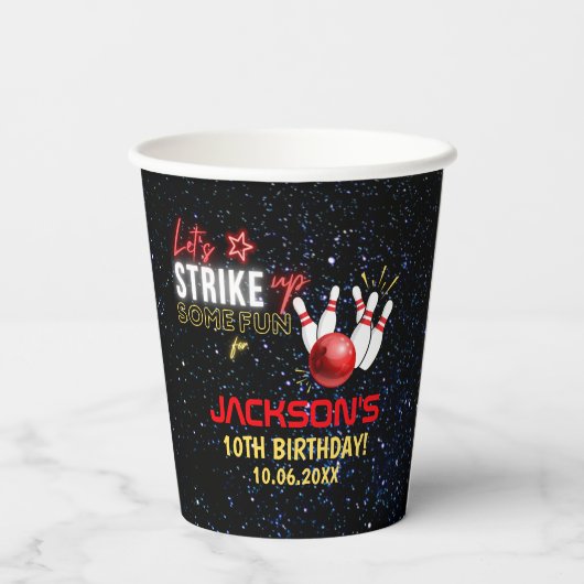 Fun Bowling party for Kids 紙コップ (裏面)