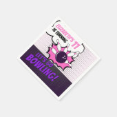 Fun Bowling-Style Birthday Girls スタンダードカクテルナプキン (角)