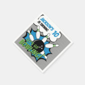 Fun Bowling-Style Birthday Kids スタンダードカクテルナプキン (角)