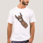 Fun Brown Llama Head Tシャツ (正面)