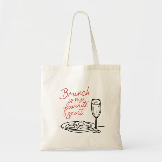 Fun Brunch Lovers Trendy Breakfast Doodle Quote トートバッグ (正面)