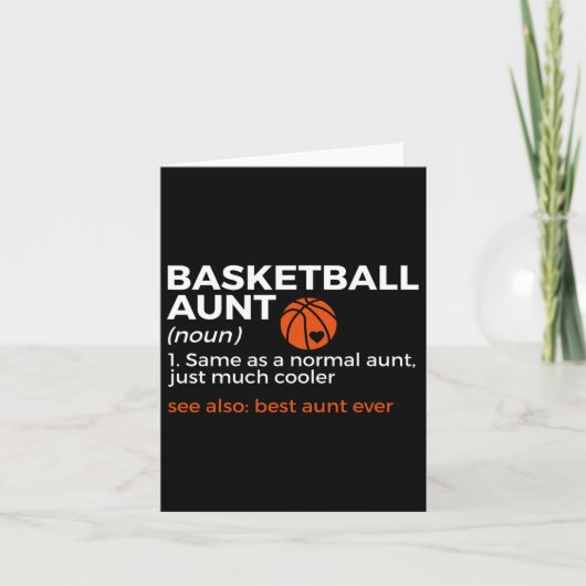 Fun Bysketbyll Aunt Definition Best Aunt Ever  カード (正面)