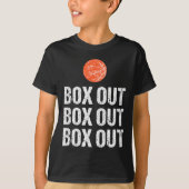 Fun Bysketbyll Coach Box Out Quote Grunge Graphic Tシャツ (正面)