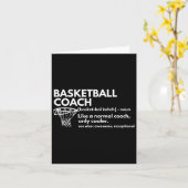Fun Bysketbyll Coach Definition Coaching Gift  カード (黄色い花)