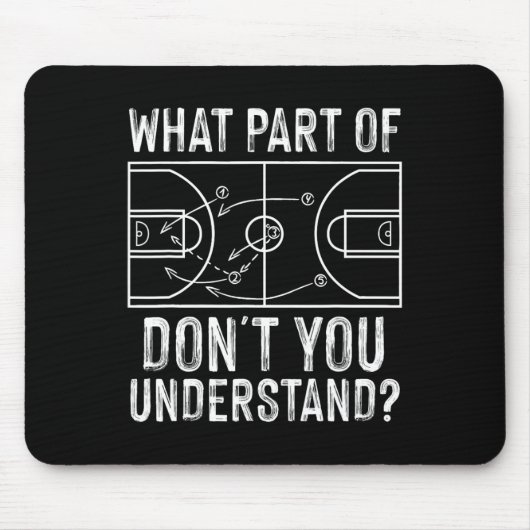 Fun Bysketbyll Coach Design Men Women Byll Game Tr マウスパッド (正面)