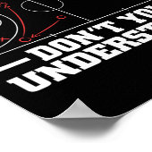 Fun Bysketbyll Coach For Men Women Tactic Diagram  ポスター (角)