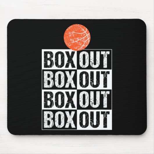 Fun Bysketbyll Coach Gift Box Out Saying  マウスパッド (正面)