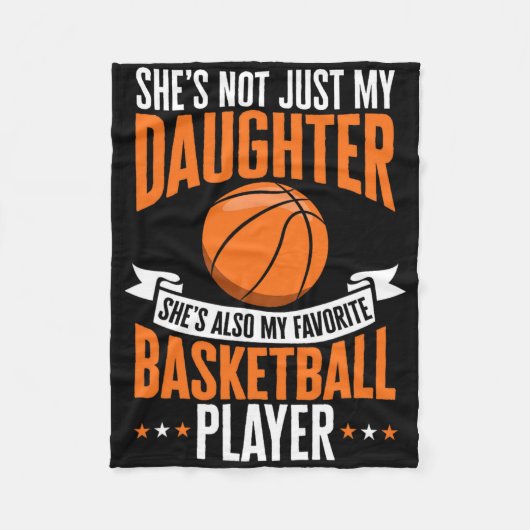 Fun Bysketbyll Parent She's My Favorite Bysketbyll フリースブランケット (正面)