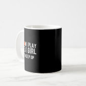 Fun Bysketbyll Play Like A Girl Bbyll コーヒーマグカップ (正面左)