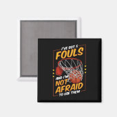 Fun Bysketbyll Player 5 Fouls Defense Fouling Out  マグネット (正面/裏面)