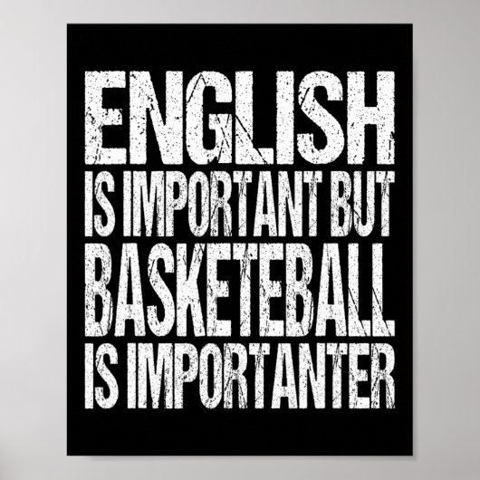 Fun Bysketbyll Quote English Is Important Player F ポスター (正面)