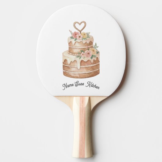 fun Cake PingPong Paddle - Personalized Baker Gift 卓球ラケット (正面)