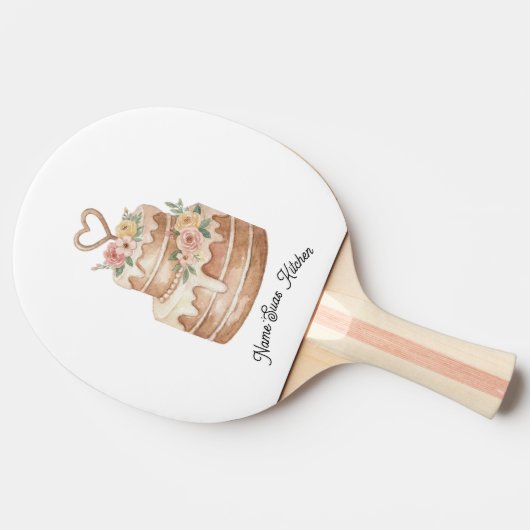 fun Cake PingPong Paddle - Personalized Baker Gift 卓球ラケット (横)