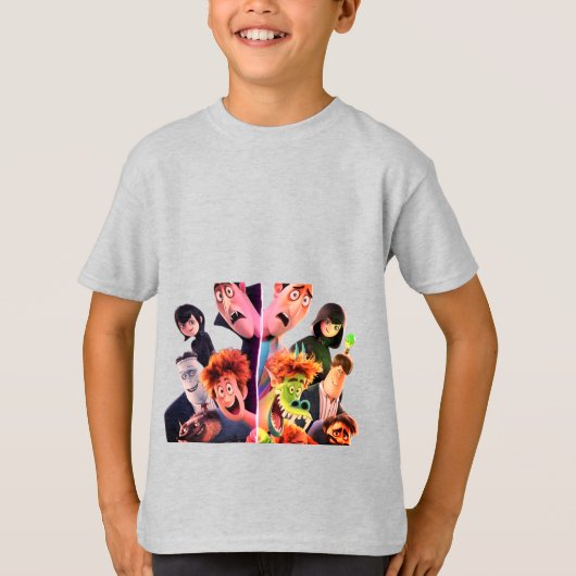 Fun Cartoon Characters Kids Graphic T-Shirt Tシャツ (正面)