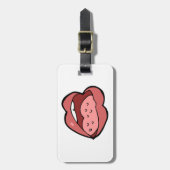 Fun Cartoon Open Mouth and Lips ラゲッジタグ (正面縦)