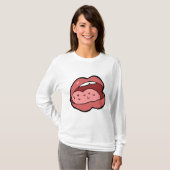 Fun Cartoon Open Mouth and Lips Tシャツ (正面フル)