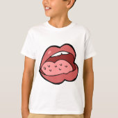 Fun Cartoon Open Mouth and Lips Tシャツ (正面)