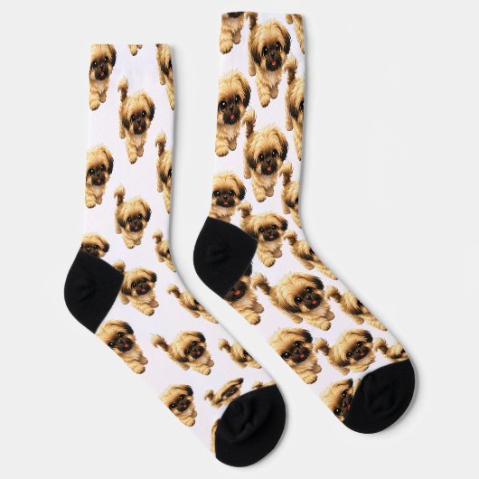 Fun Cartoon Shih Tzu Dog Socks ソックス (右)