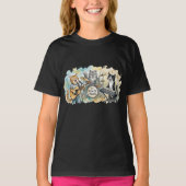 Fun Cat Band Music Piano Drums Keyboard Tシャツ (正面)