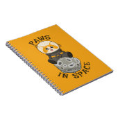 Fun Cat in space Cat Astronaut Cosmic animal Moon ノートブック (右側)