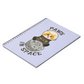 Fun Cat in space Cat Astronaut Cosmic animal Moon ノートブック (左側)