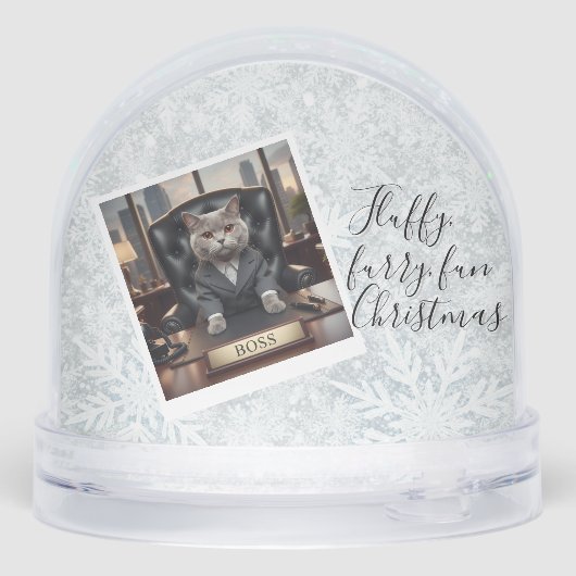 Fun Cats meme Snow Globe, office, HR, Business (裏面)