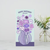Fun cheerful flower bouquet CC0885 Birthday card (スタンド正面)